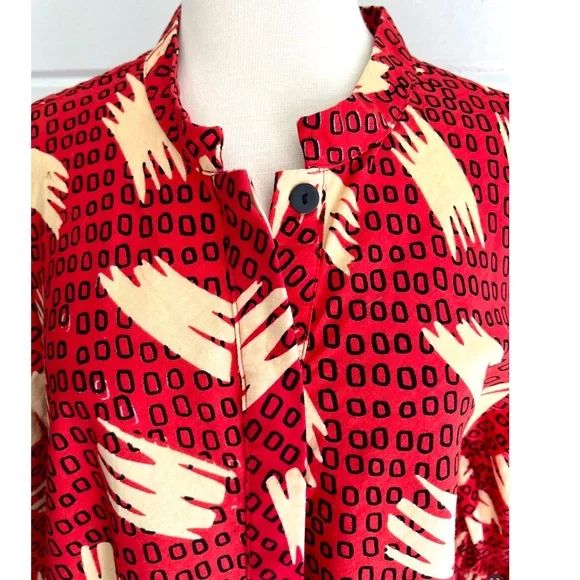 ZURI  Kenya Cotton Print A-Line Dress - NWOT - XL - Picture 3 of 10